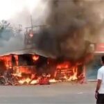 LPG संकट के बीच बड़ा हादसा: एक के बाद एक कई सिलेंडर फटने से दुकानों में लगी भीषण आग, इलाके में मच गया हड़कंप