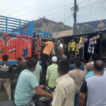 राणा चौक पर बड़ा हादसा टला: अनियंत्रित ट्रक दुकान में घुसा, बाहर खड़ी एक्टिवा चकनाचूर, मची अफरा-तफरी